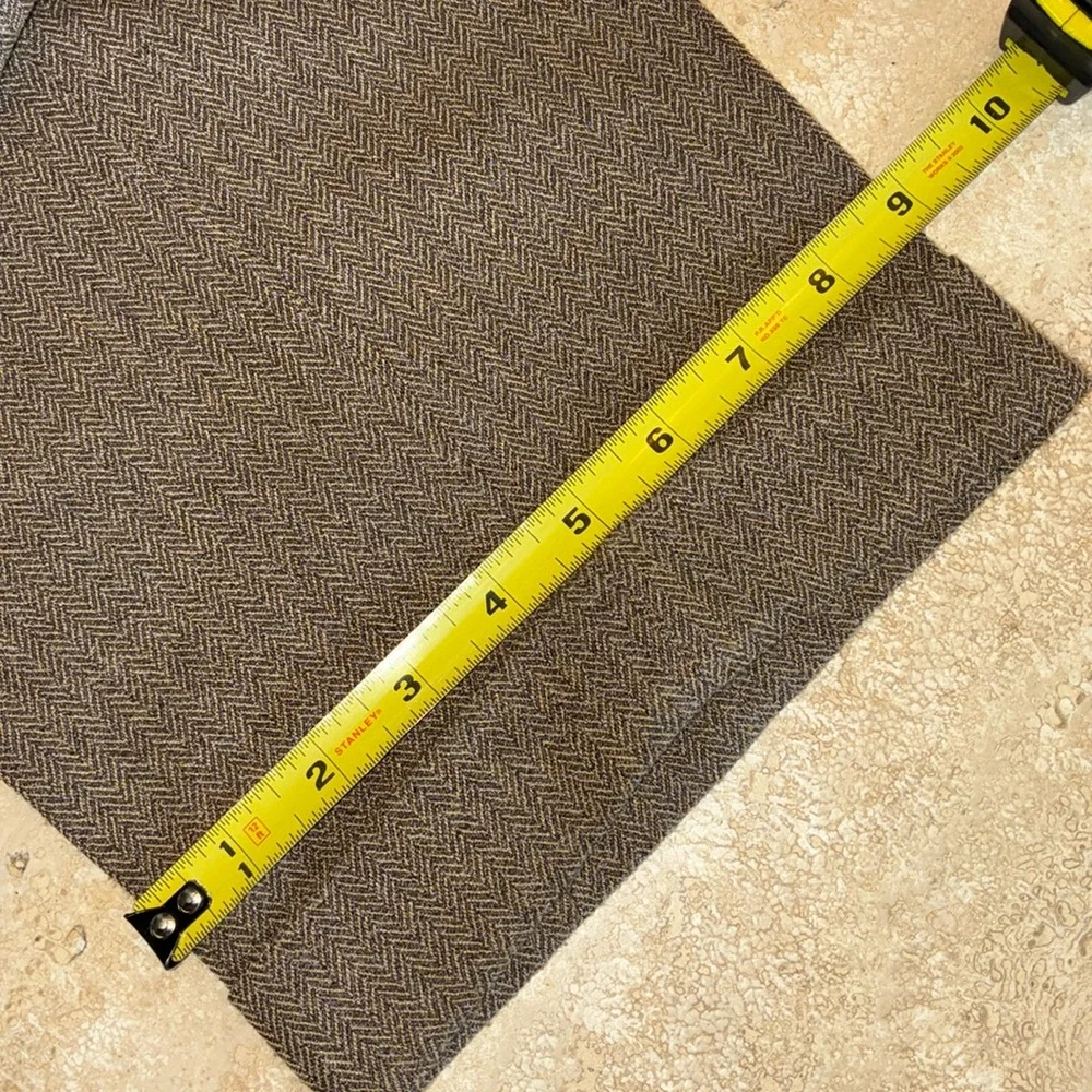 ANN TAYLOR trousers, gold/tan, herringbone tweed, pleats, pockets, cuffs. 12 EUC - Picture 13 of 17